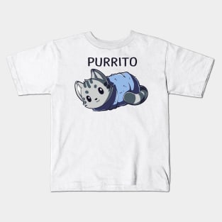 Purrito - Cute Cat Lover Quote Animal Lover Kids T-Shirt